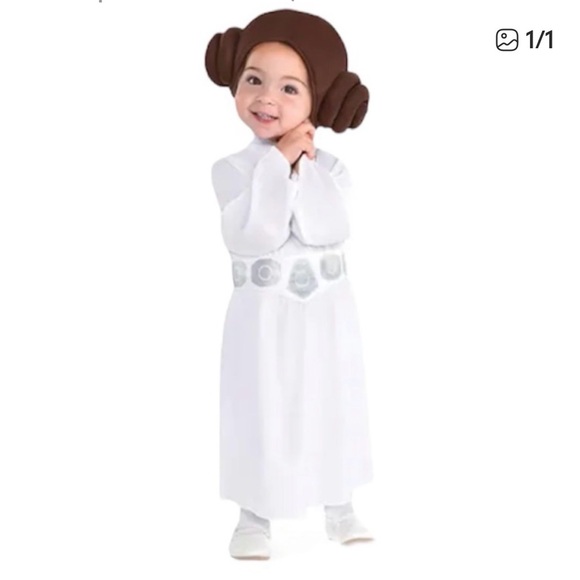Disney Star Wars Princess Leia Halloween Costume NEW 12-24 - Picture 1 of 5